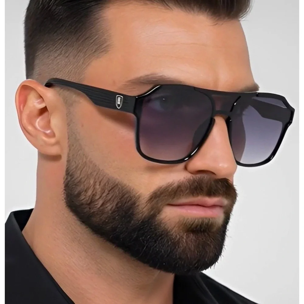 Men Sunglasses Retro Flat Lens Outdoor Driving Shades Flat Lens Street‎ Wear New